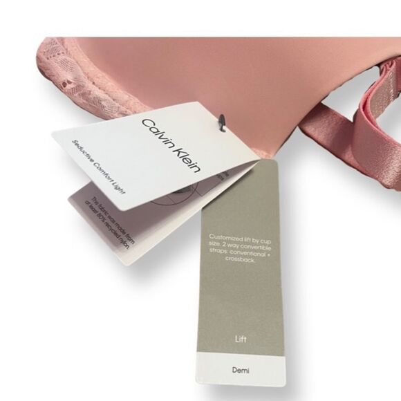 NWT Calvin Klein Seductive Comfort Light Bra Pink - Picture 4 of 6